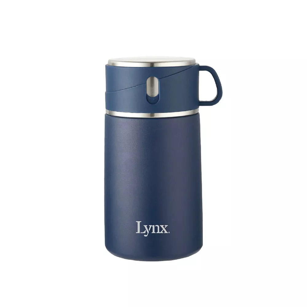 【Lynx】316不銹鋼保溫罐附摺疊湯匙(經典藍)